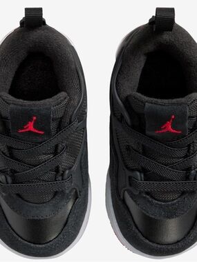 Jordan Black/Varsity Red/Wolf Grey Toddlers 4 RM (TD) 4C.  40